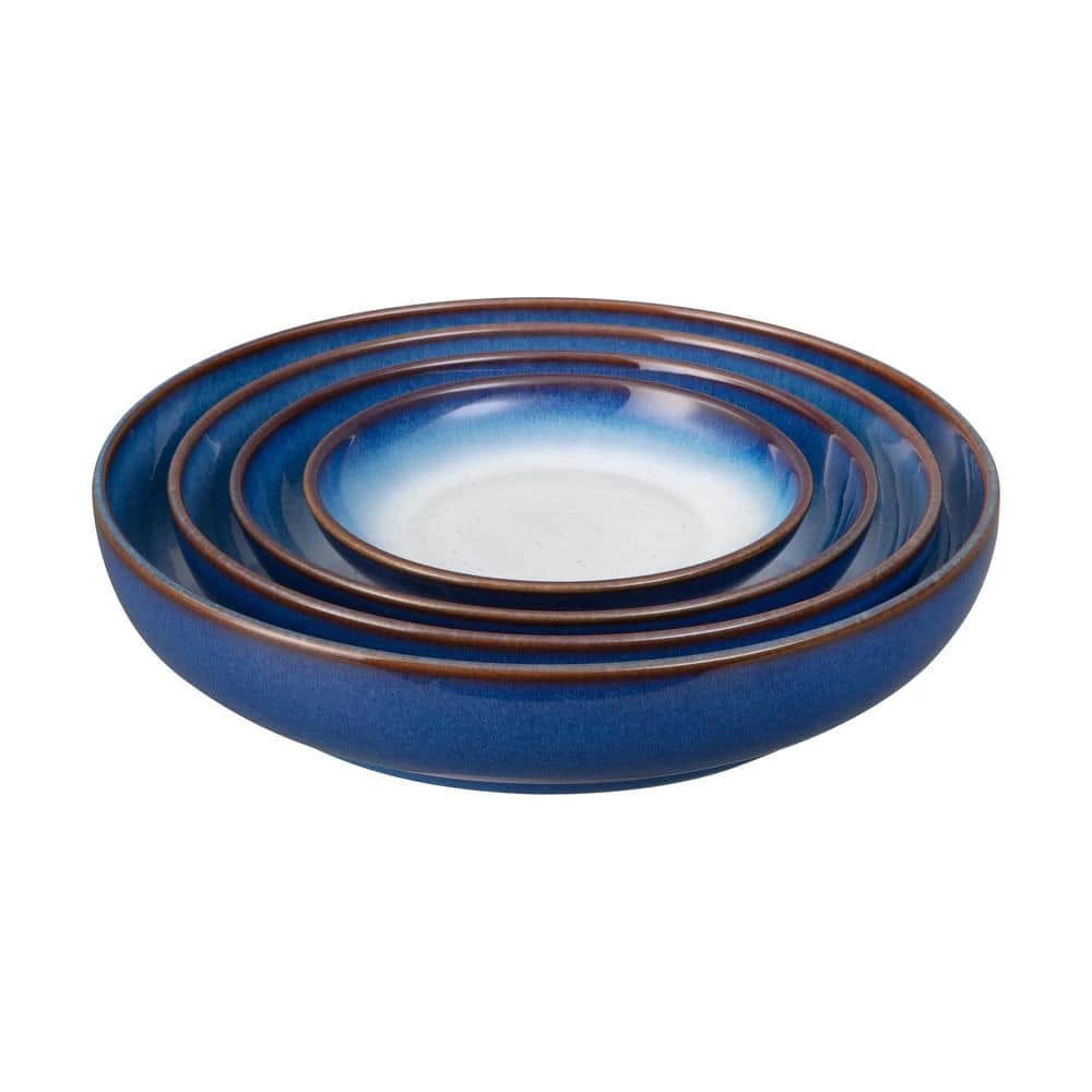 Best deal 😀 Blue Haze 10.45 in. 4-Piece Round Nesting Bowl Set by Denby 🔔