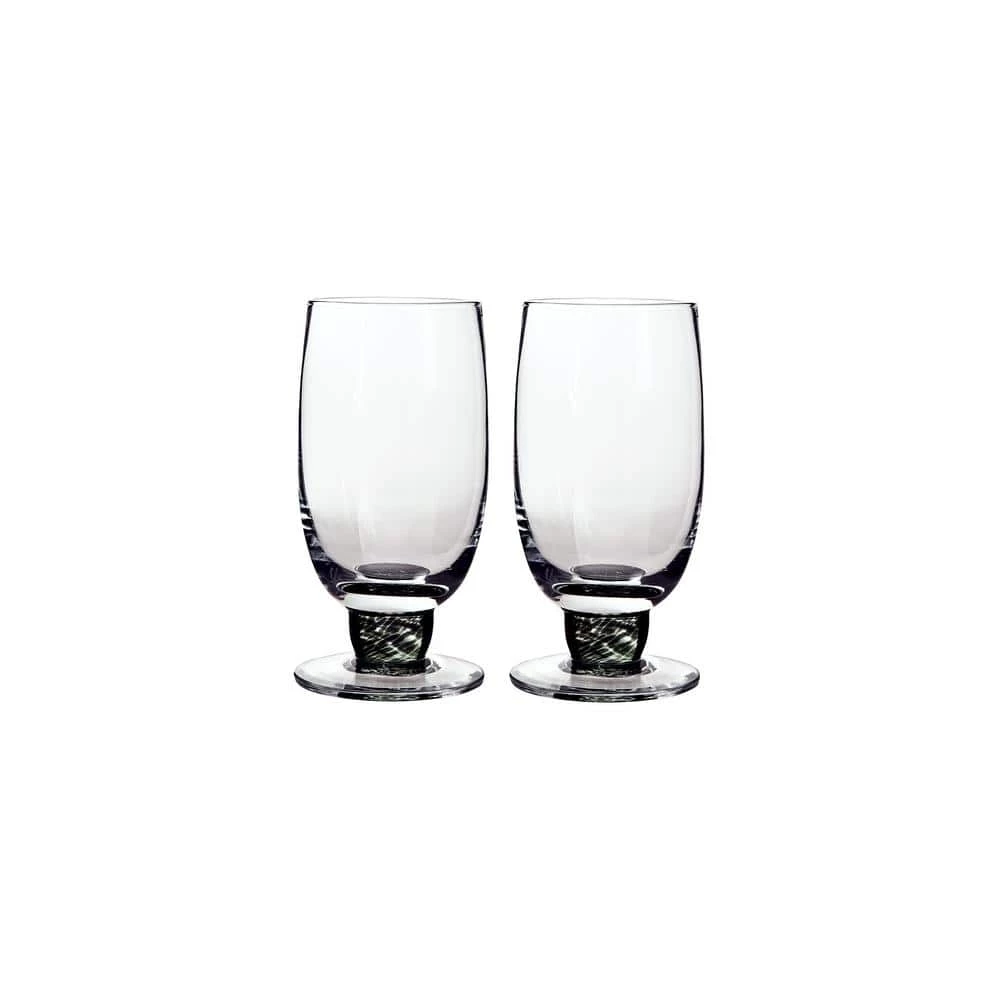 Buy ❤️ Jet 15.21 oz. Clear/Green Glass Tumblers (Set of 2) by Denby ❤️
