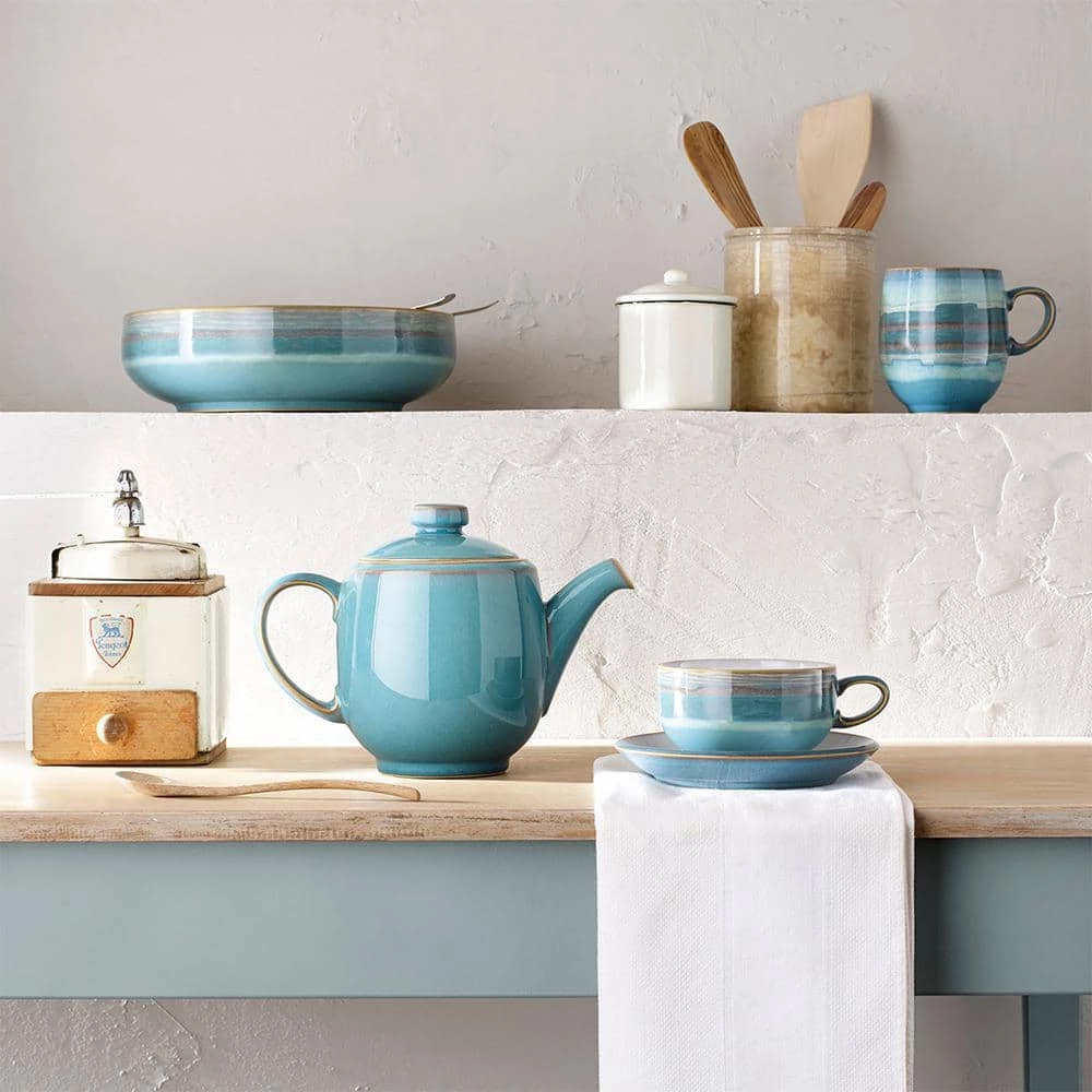 Promo 🥰 Azure 13.52 oz. Turquoise Stoneware Coast Large Coffee Mug by Denby ❤️ - Image 3