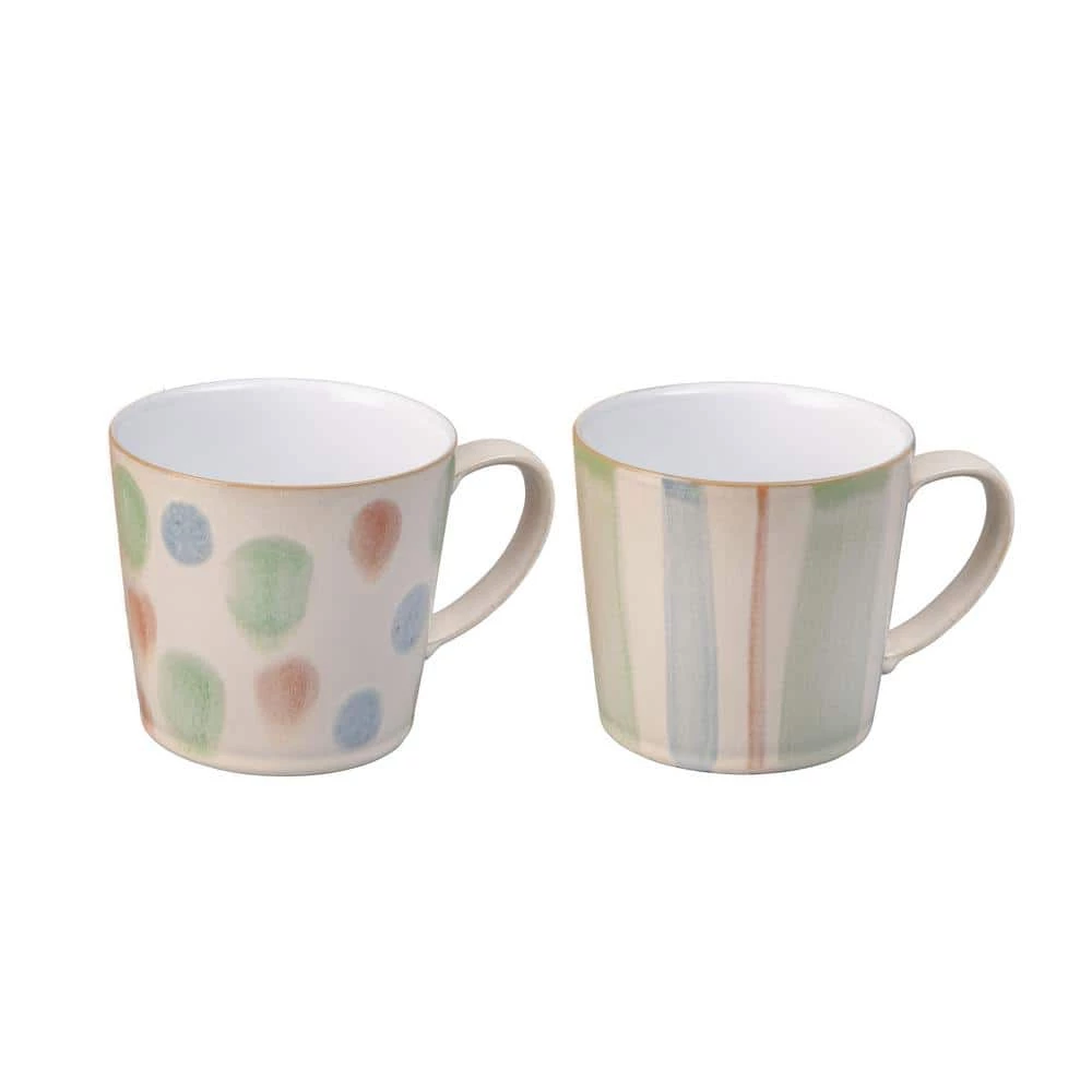 New π 13.52 oz. Multi-Colored Stoneware Pastel Coffee Mug Set 2-Piece by Denby βοΈ