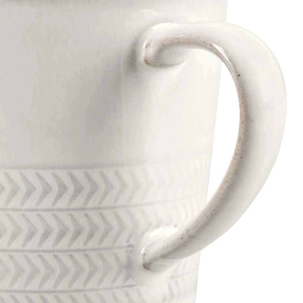Best Pirce โ Natural Canvas 10 oz. White Stoneware Textured Large Mug by Denby ๐ - Image 3