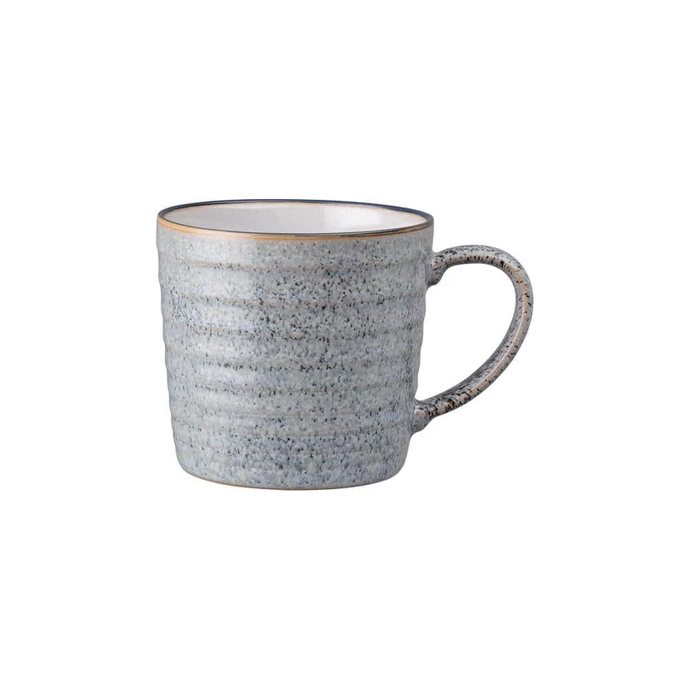 Cheap 😀 13.52 oz. Studio Grey/White Ridged Coffee Mug by Denby 😍