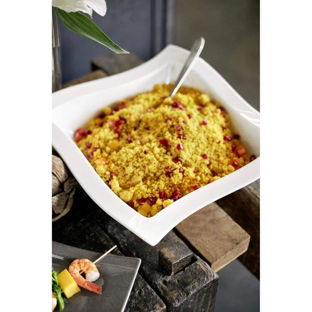 Coupon 😉 New Wave White Porcelain 13 in. Square Salad Bowl by Villeroy & Boch 🥰 - Image 4