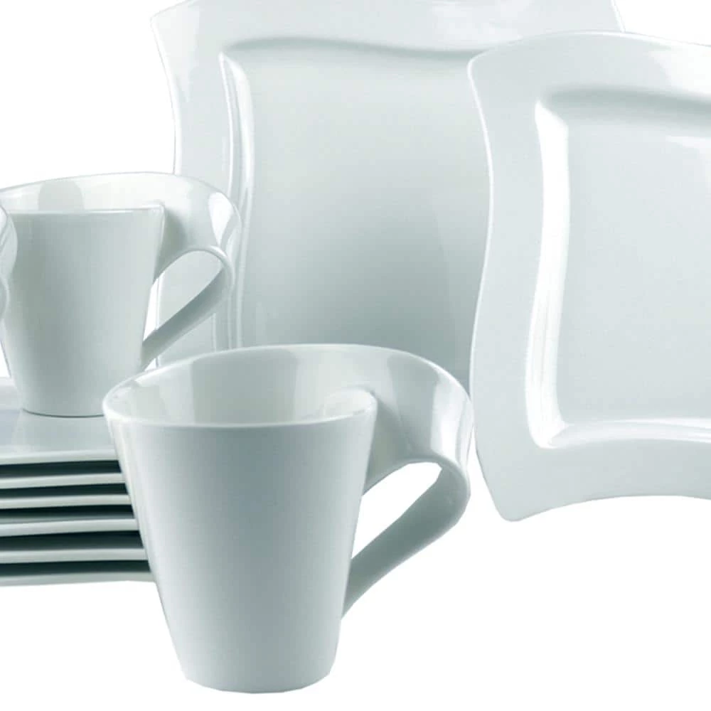 Top 10 ๐ฏ New Wave 12-Piece Modern Glazed Porcelain Dinnerware Set (Service for 4) by Villeroy & Boch ๐ฅฐ - Image 2
