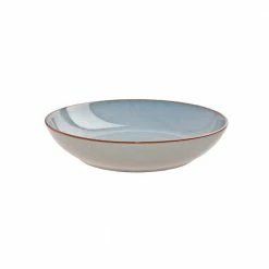 Best Sale 🎉 Heritage Terrace Stoneware 20.6 fl. oz. Grey/Blue Pasta Bowl by Denby 👍