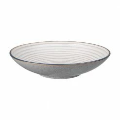 Deals 😍 Studio Grey White Stoneware 84.53 fl. oz. Large Ridged Bowl by Denby 👏