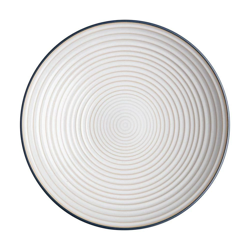 Deals ๐ Studio Grey White Stoneware 84.53 fl. oz. Large Ridged Bowl by Denby ๐ - Image 2