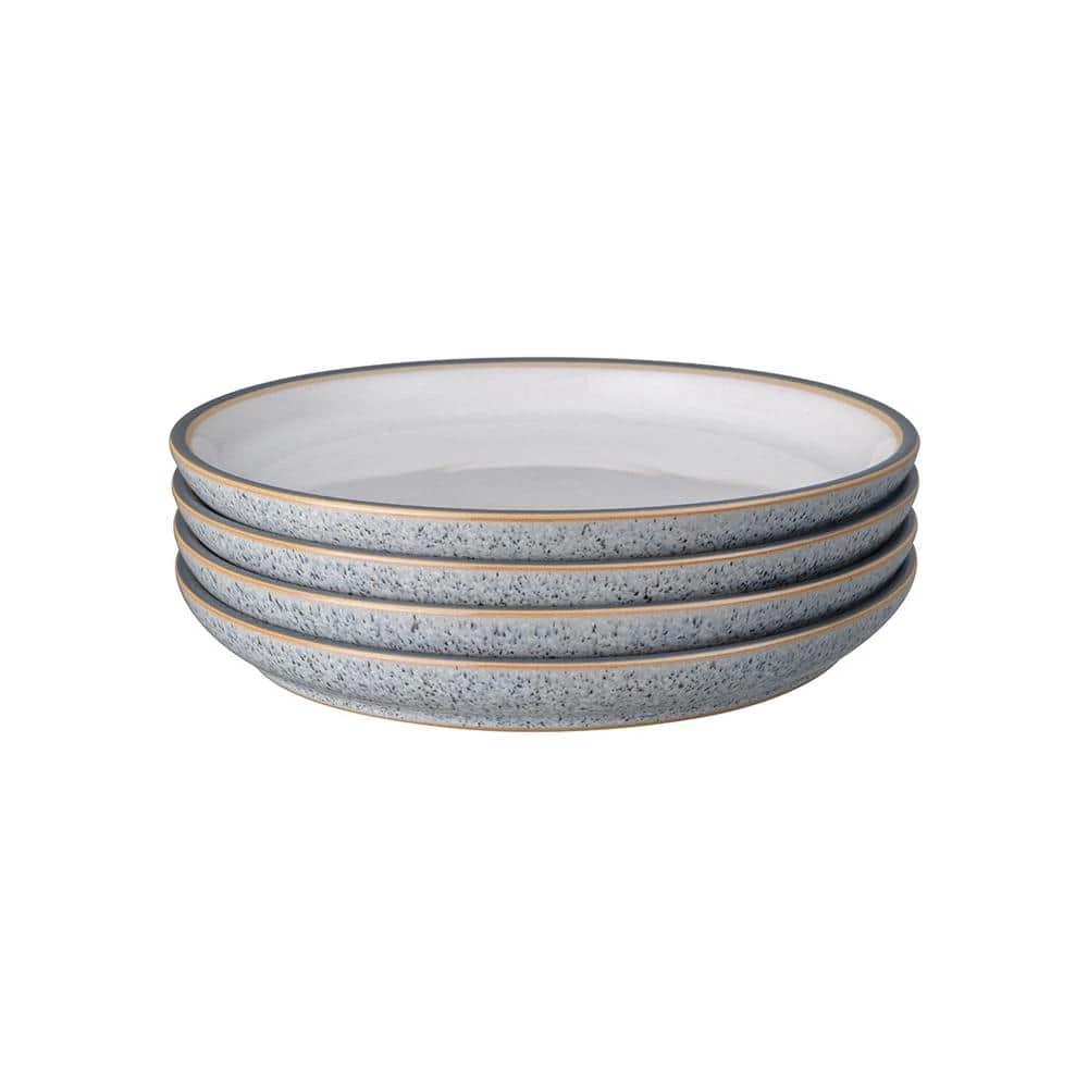 Outlet ๐ Studio Grey/White Medium Coupe Plate (Set of 4) by Denby ๐งจ