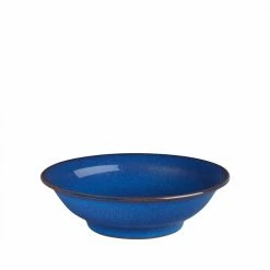 Budget 🌟 Imperial Blue Stoneware 7.1 fl. oz. Small Shallow Serving Bowl by Denby ⌛