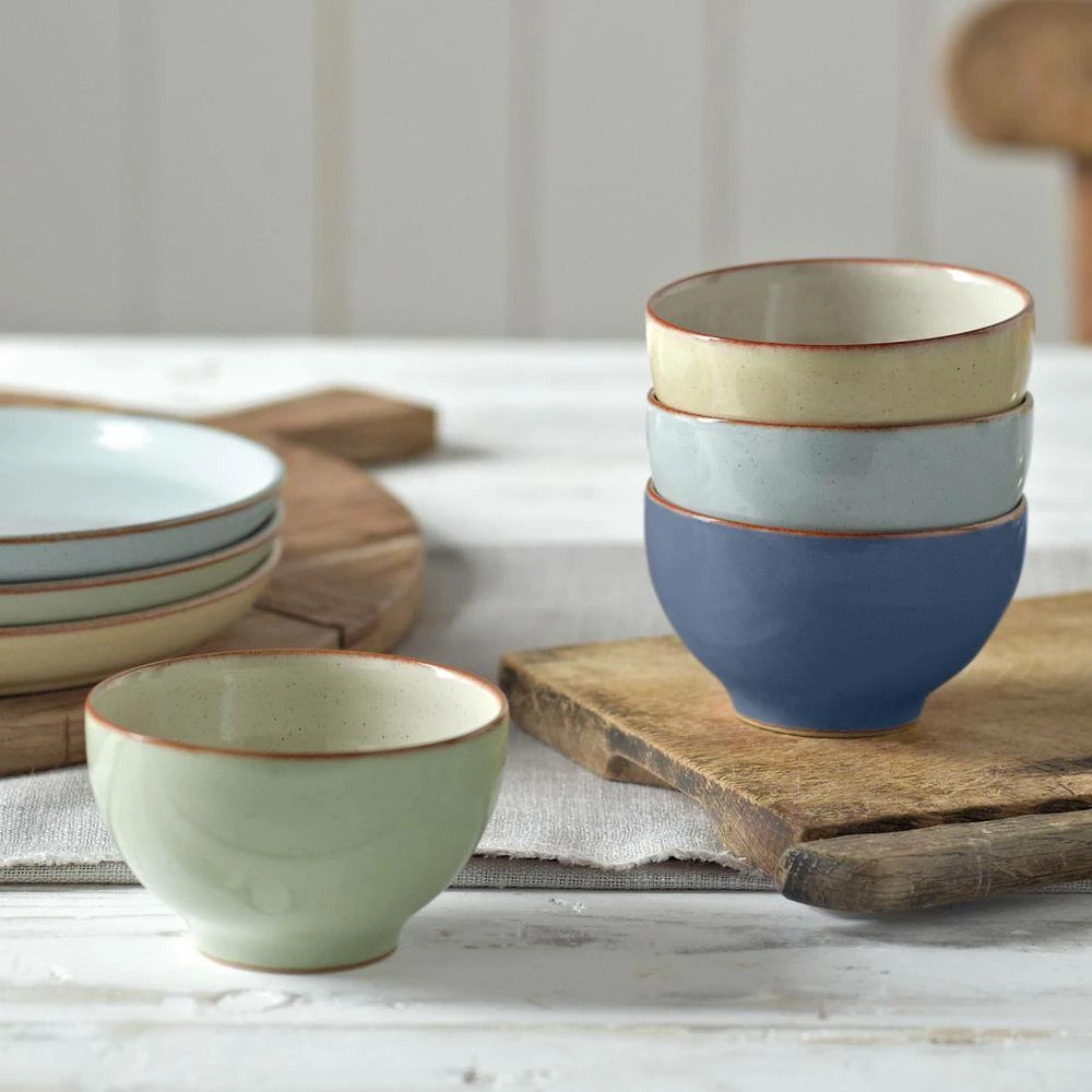 Brand new ๐ Heritage Terrace Stoneware 10 fl. oz. Light Blue Small Bowls (Set of 4) by Denby โ๏ธ - Image 5