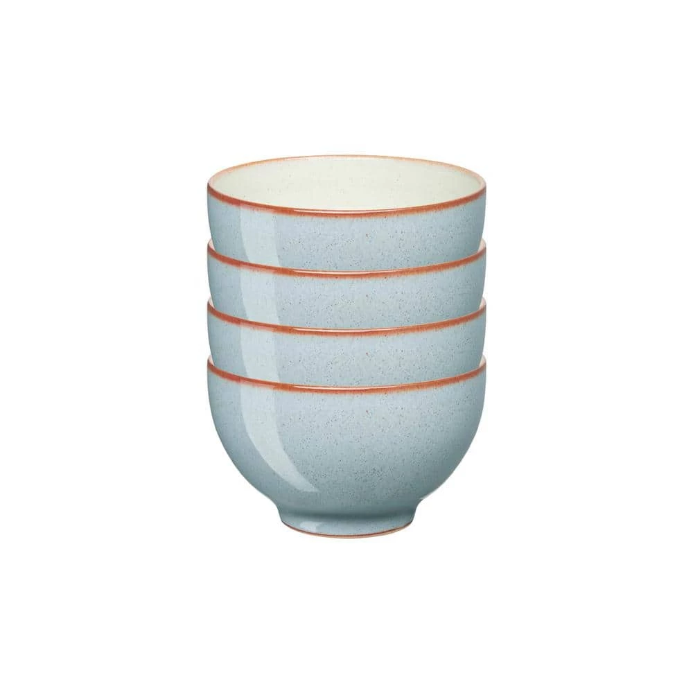 Brand new ๐ Heritage Terrace Stoneware 10 fl. oz. Light Blue Small Bowls (Set of 4) by Denby โ๏ธ