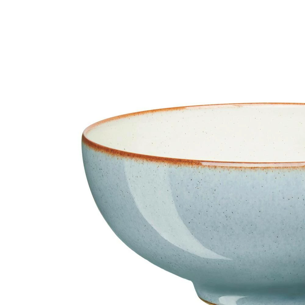 New โ Heritage Terrace Stoneware 16.23 fl. oz. Light Blue Rice Serving Bowls (Set of 4) by Denby โญ - Image 2