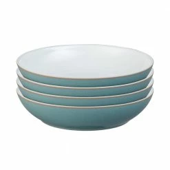 Brand new ๐ Azure 10 in. 4-Piece Turquoise Pasta Bowl Set by Denby โ