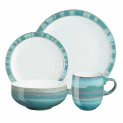 Top 10 🔥 Azure Coast 4-Piece Turquoise Dinnerware Set by Denby 🔔