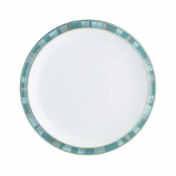 Outlet 🛒 Azure Turquoise Round Coast Salad Plate by Denby ❤️
