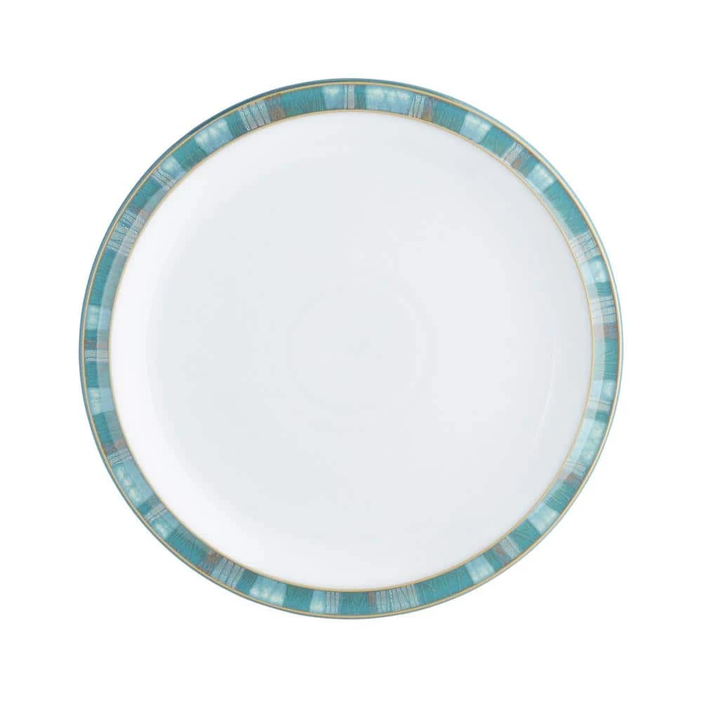 Outlet 🛒 Azure Turquoise Round Coast Salad Plate by Denby ❤️