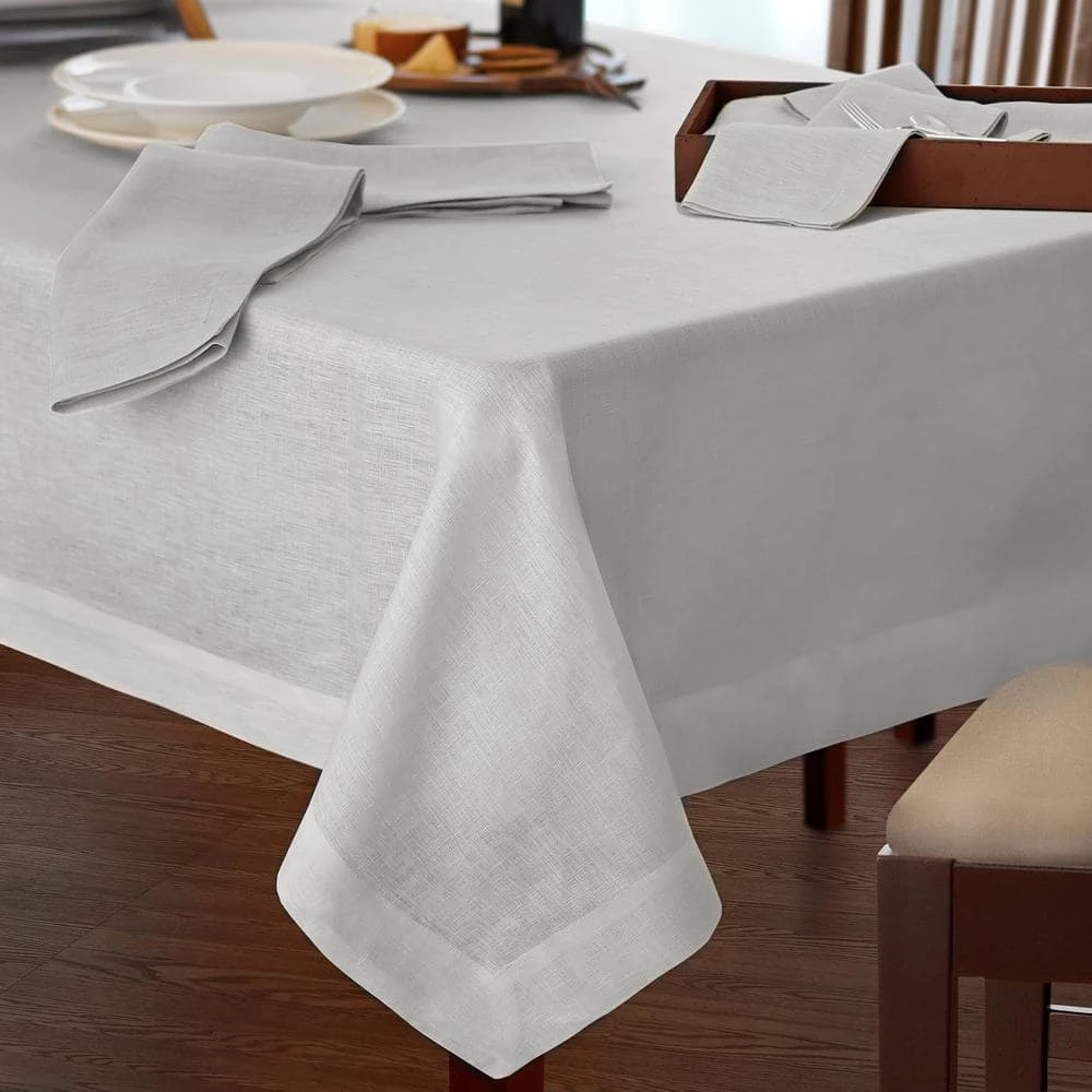 Best Pirce π€© La Classica 70 in. W x 96 in. L Fabric Tablecloth in Dove Gray by Villeroy & Boch β - Image 2