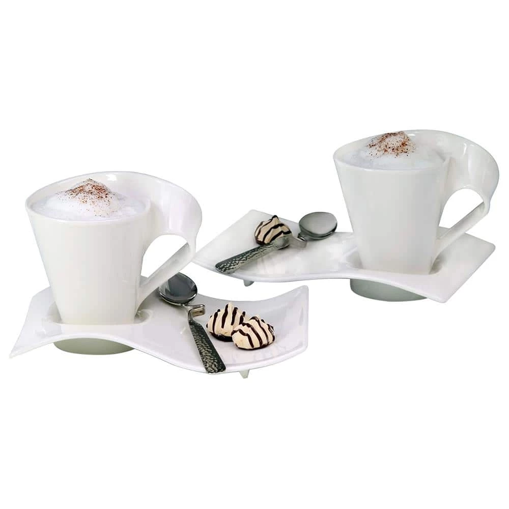 Hot Sale ๐ New Wave Caffe 11.75 oz. White Coffee Set (6-Piece Set) by Villeroy & Boch โ