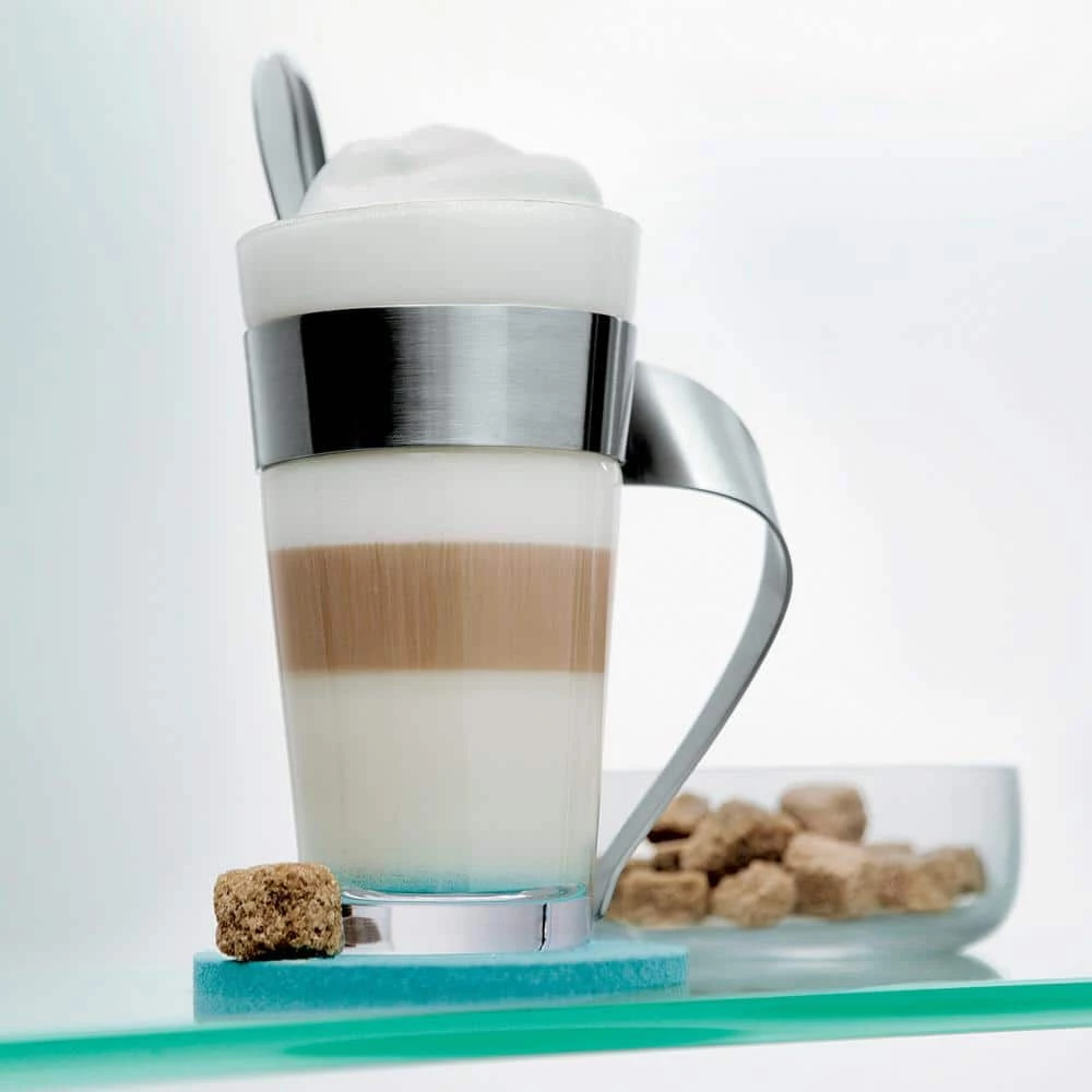 Promo ๐ New Wave 16 oz. Clear Glass and Stainless Steel Macchiato Mug (Set of 2) by Villeroy & Boch ๐คฉ - Image 3