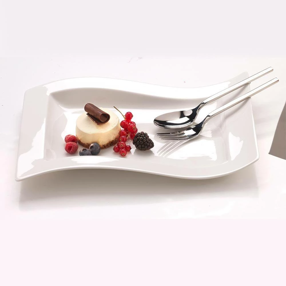 Best deal ๐ NewWave White Porcelain 19.5 in. Rectangular Platter by Villeroy & Boch ๐ - Image 5