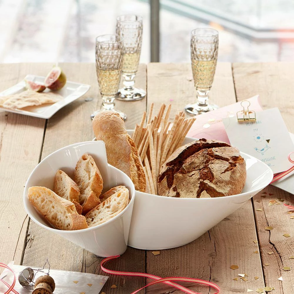 Cheap โ๏ธ New Wave White Porcelain Chip and Dip Bowl by Villeroy & Boch โ๏ธ - Image 6