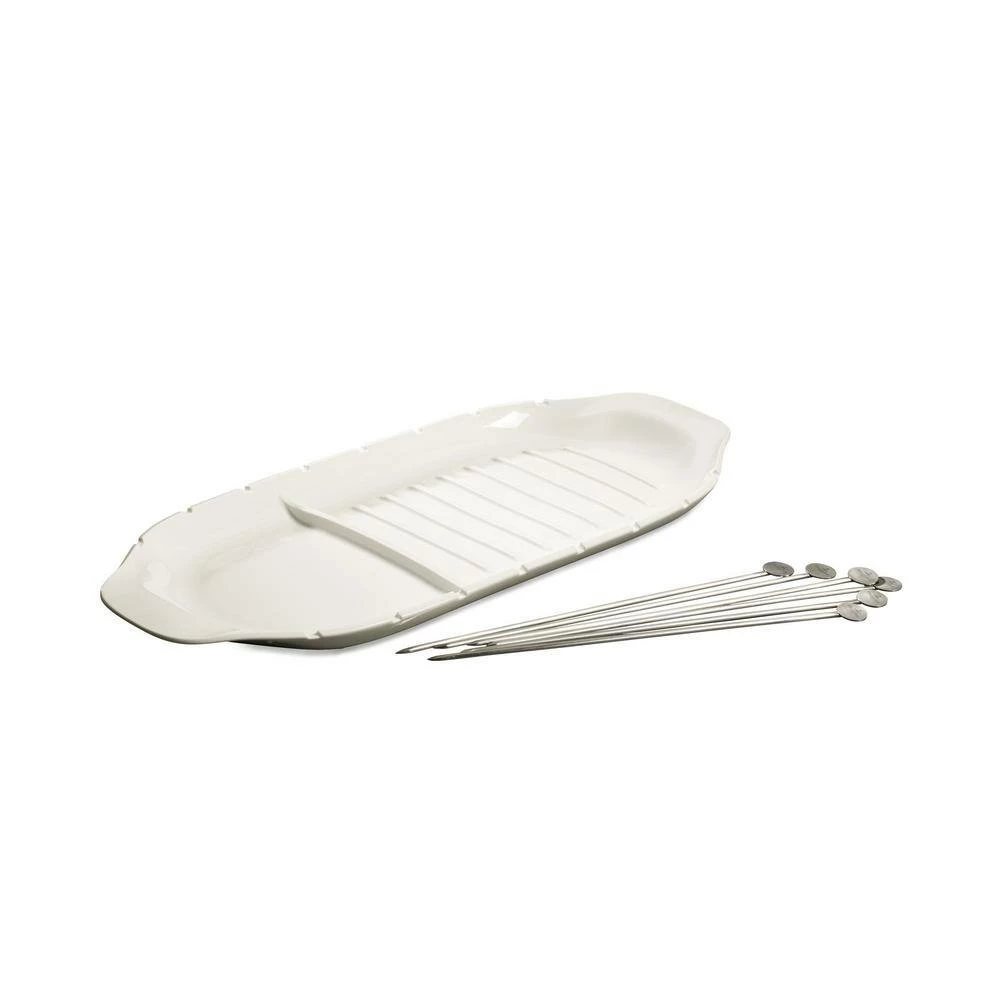 Flash Sale ๐ BBQ Passion White XL Porcelain Kebab Platter by Villeroy & Boch ๐คฉ - Image 3