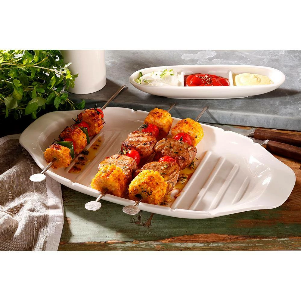 Outlet 😀 BBQ Passion White Porcelain Kebab Platter by Villeroy & Boch 👍 - Image 2