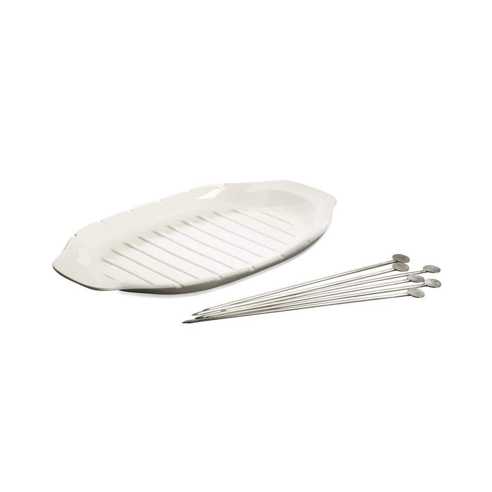 Outlet 😀 BBQ Passion White Porcelain Kebab Platter by Villeroy & Boch 👍 - Image 3