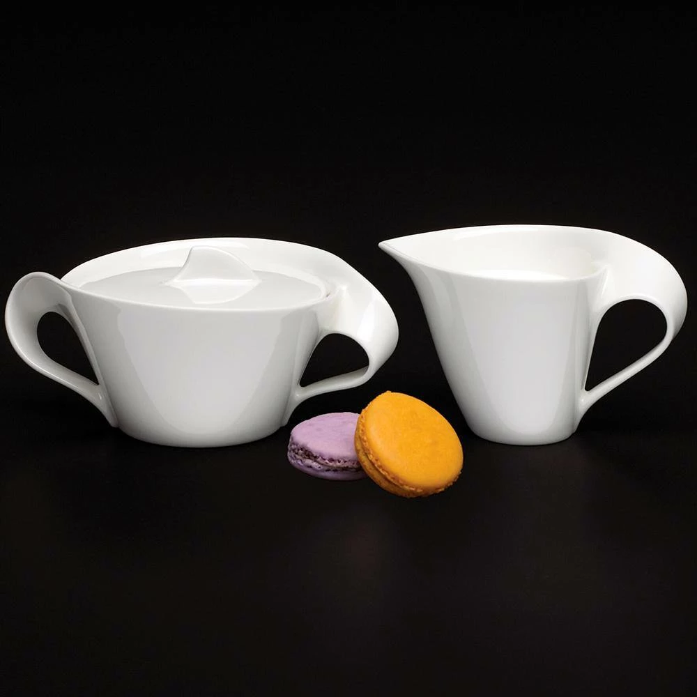 Promo ๐ New Wave 2-Piece White Porcelain Sugar and Creamer Set by Villeroy & Boch ๐คฉ - Image 3