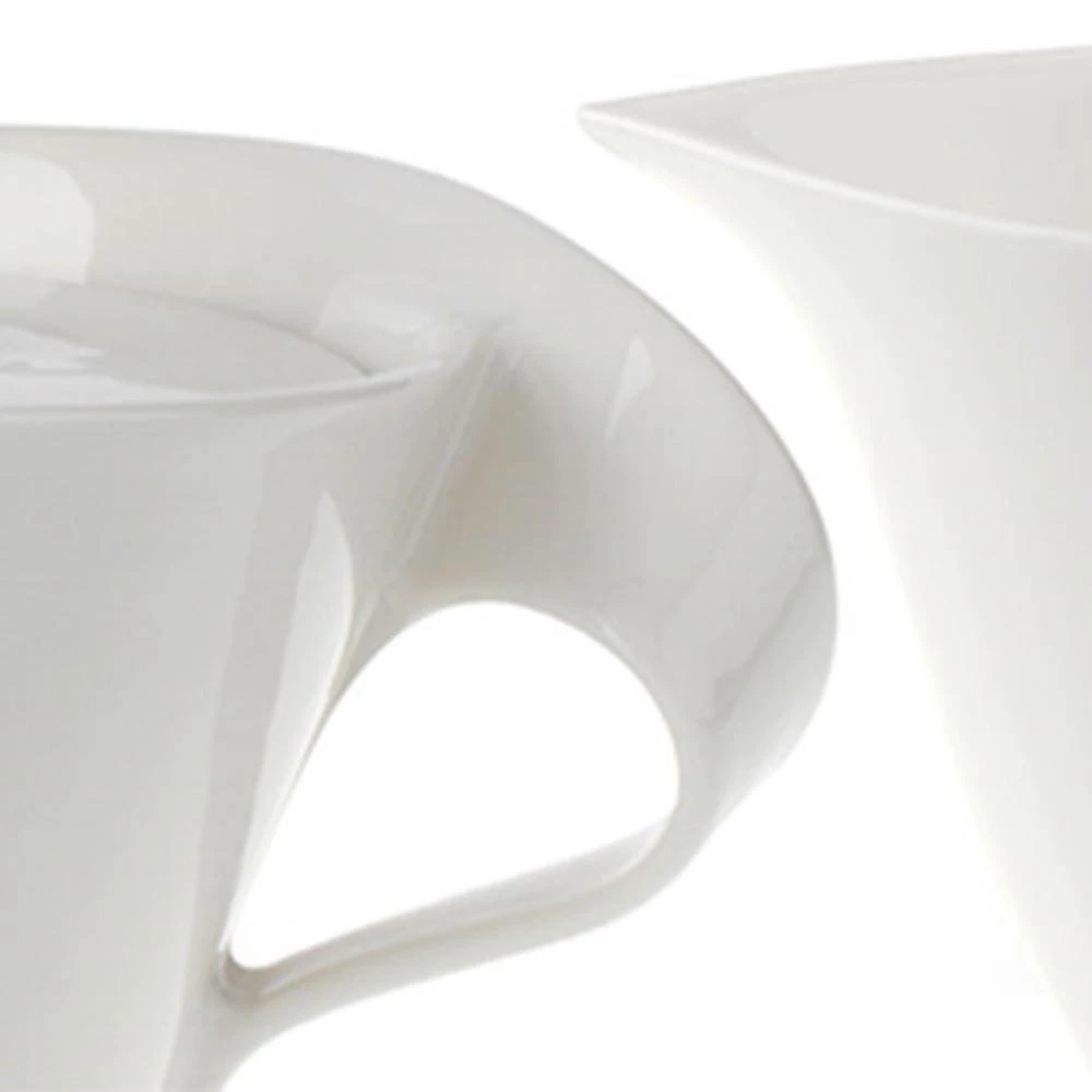 Promo ๐ New Wave 2-Piece White Porcelain Sugar and Creamer Set by Villeroy & Boch ๐คฉ - Image 2