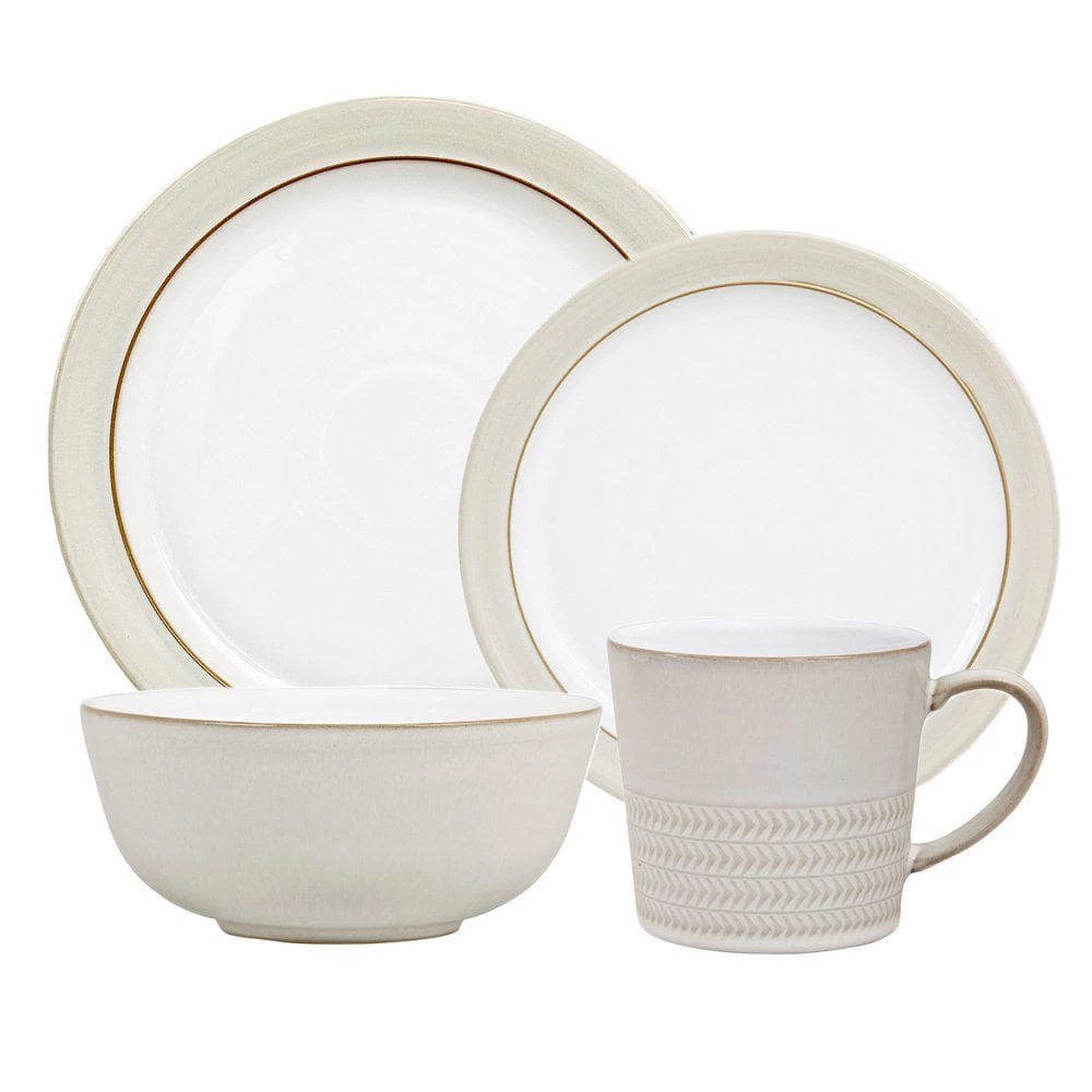 Best Sale ๐ฅ Natural Canvas White Place Setting Set (4-Piece) by Denby โญ