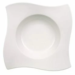 Discount ⭐ New Wave White Porcelain Pasta Plate by Villeroy & Boch ✔️