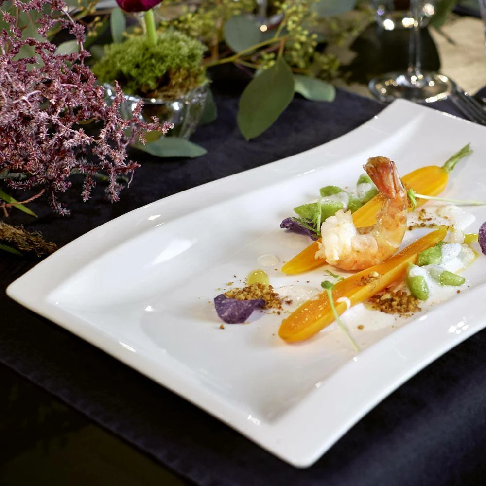 Discount โค๏ธ New Wave White Porcelain Large Rectangular Buffet Plate by Villeroy & Boch ๐ฅฐ - Image 4