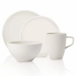 Promo ✔️ Artesano 4-Piece Casual White Porcelain Dinnerware Set (Service for 1) by Villeroy & Boch 🤩