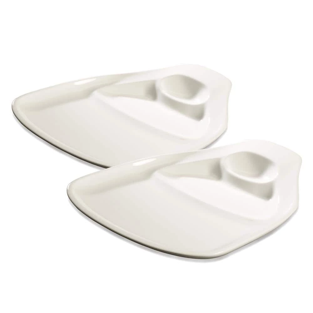 Best Sale ๐ BBQ Passion 2-Piece Casual White Porcelain Steak Plates (Service for 2) by Villeroy & Boch ๐